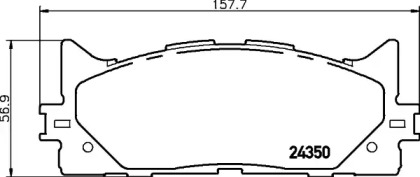 Комплект тормозных колодок, дисковый тормоз 8DB 355 012-401 HELLA - фото №2