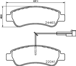Комплект тормозных колодок, дисковый тормоз 8DB 355 021-901 HELLA Комплект тормозных колодок, дисковый тормоз 8DB 355 021-901 HELLA