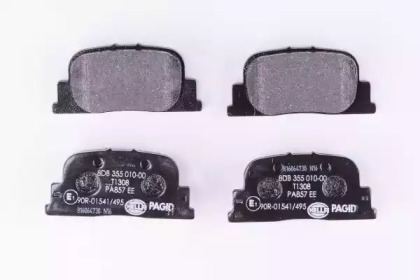 Комплект тормозных колодок, дисковый тормоз 8DB 355 010-001 HELLA - фото №1