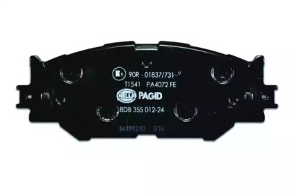 Комплект тормозных колодок, дисковый тормоз 8DB 355 012-241 HELLA - фото №3