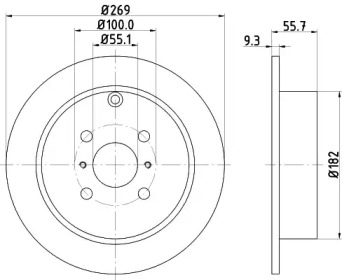 Тормозной диск 8DD 355 110-491 HELLA - фото №1