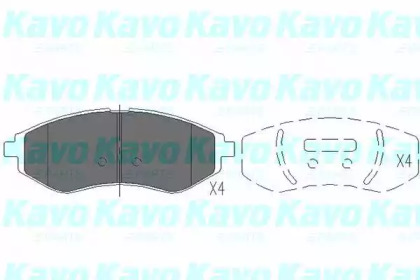 Комплект тормозных колодок, дисковый тормоз KBP-1003 KAVO PARTS - фото №1