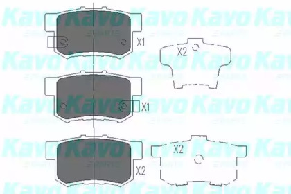 Комплект тормозных колодок, дисковый тормоз KBP-2008 KAVO PARTS - фото №1