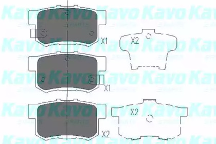 Комплект тормозных колодок, дисковый тормоз KBP-2009 KAVO PARTS - фото №1