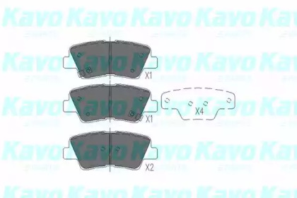 Комплект тормозных колодок, дисковый тормоз KBP-3025 KAVO PARTS - фото №1