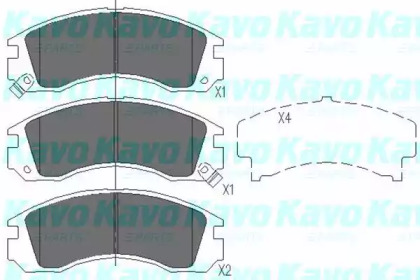Комплект тормозных колодок, дисковый тормоз KBP-5503 KAVO PARTS - фото №1