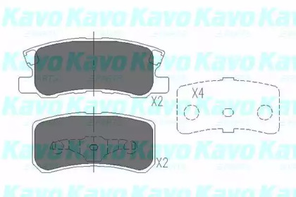 Комплект тормозных колодок, дисковый тормоз KBP-5515 KAVO PARTS - фото №1