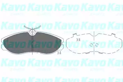 Комплект тормозных колодок, дисковый тормоз KBP-6506 KAVO PARTS - фото №1