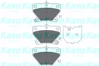 Комплект тормозных колодок, дисковый тормоз KBP-9013 KAVO PARTS - фото №1