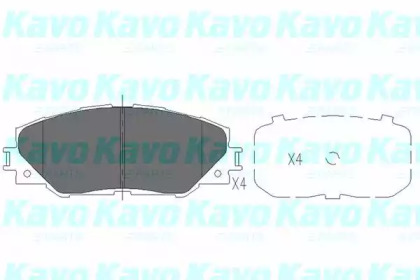Комплект тормозных колодок, дисковый тормоз KBP-9026 KAVO PARTS - фото №1