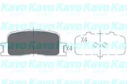 Комплект тормозных колодок, дисковый тормоз KBP-9077 KAVO PARTS - фото №1