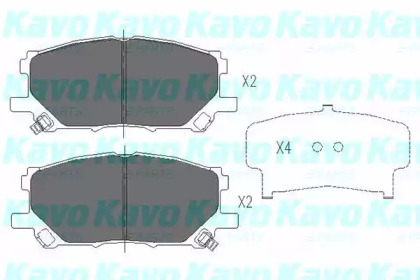 Колодки тормозные KBP-9080 KAVO PARTS