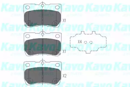 Комплект тормозных колодок, дисковый тормоз KBP-9083 KAVO PARTS - фото №1