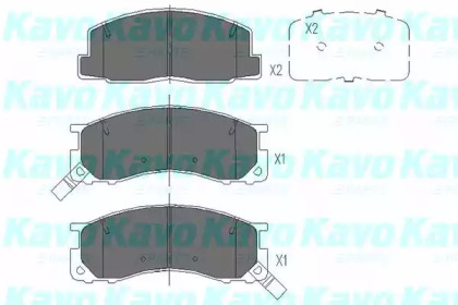 Комплект тормозных колодок, дисковый тормоз KBP-9100 KAVO PARTS - фото №1
