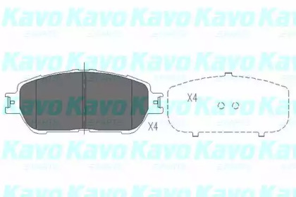 Комплект тормозных колодок, дисковый тормоз KBP-9105 KAVO PARTS - фото №1