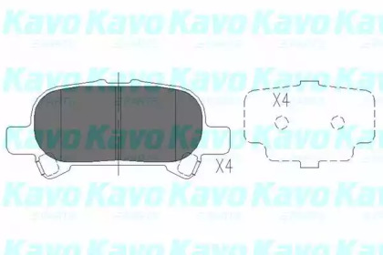 Комплект тормозных колодок, дисковый тормоз KBP-9119 KAVO PARTS - фото №1
