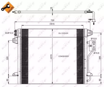 Радиатор кондиционера 35928 NRF - фото №1