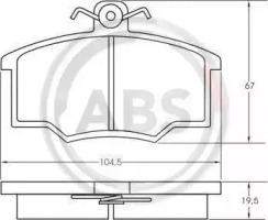 Комплект тормозных колодок, дисковый тормоз 36138 A.B.S. - фото №1