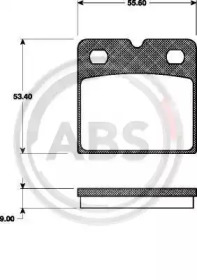 Комплект тормозных колодок, дисковый тормоз 37467 A.B.S. - фото №1
