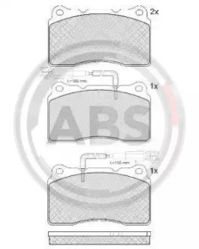Комплект тормозных колодок, дисковый тормоз 37486 A.B.S. - фото №1