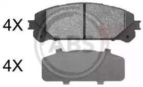Комплект тормозных колодок, дисковый тормоз 37844 A.B.S. - фото №1
