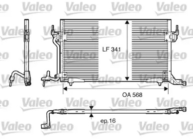 Радиатор кондиционера (с осушителем) 817230 VALEO