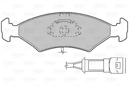 Комплект тормозных колодок, дисковый тормоз 598042 VALEO - фото №1