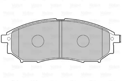 Комплект тормозных колодок, дисковый тормоз 601337 VALEO - фото №1