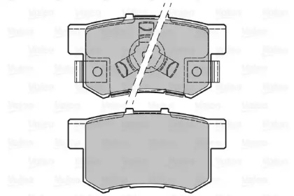 Комплект тормозных колодок, дисковый тормоз 601043 VALEO - фото №1