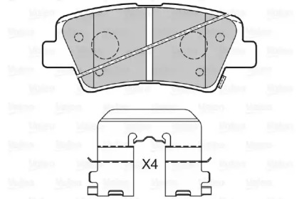 Комплект тормозных колодок, дисковый тормоз 601301 VALEO - фото №1