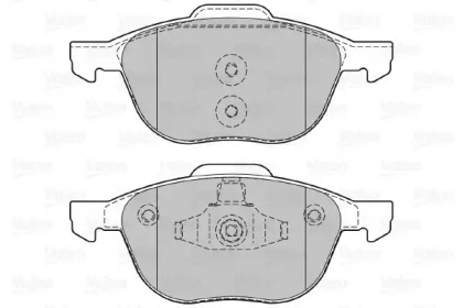 Комплект тормозных колодок, дисковый тормоз 601367 VALEO