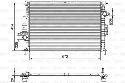 Радиатор, охлаждение двигателя 701536 VALEO - фото №1