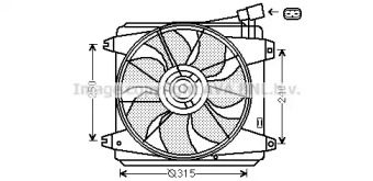 Вентилятор, охлаждение двигателя TO7554 AVA QUALITY COOLING - фото №1