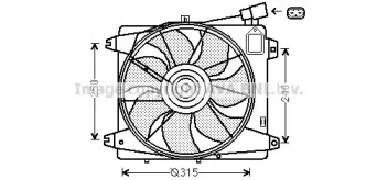 Вентилятор, охлаждение двигателя TO7555 AVA QUALITY COOLING - фото №1
