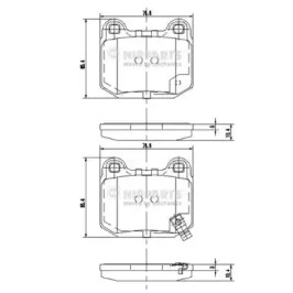 Комплект тормозных колодок, дисковый тормоз J3611049 NIPPARTS - фото №1