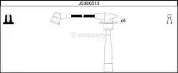 Комплект проводов зажигания J5380513 NIPPARTS - фото №1
