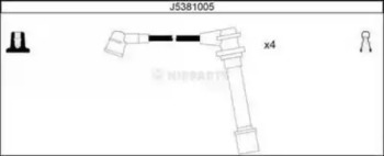 Комплект кабелей зажигания J5381005 NIPPARTS - фото №1