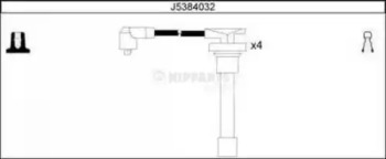 Комплект проводов зажигания J5384032 NIPPARTS - фото №1