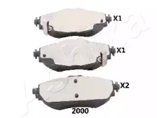 Комплект тормозных колодок, дисковый тормоз 50-02-2000 ASHIKA - фото №1