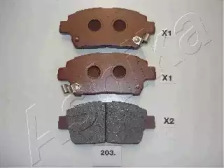 Комплект тормозных колодок, дисковый тормоз 50-02-203 ASHIKA