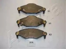 Комплект тормозных колодок, дисковый тормоз 50-02-204 ASHIKA