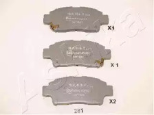 Комплект тормозных колодок, дисковый тормоз 50-02-281 ASHIKA
