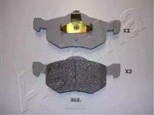 Комплект тормозных колодок, дисковый тормоз 50-03-322 ASHIKA - фото №1