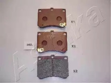 Комплект тормозных колодок, дисковый тормоз 50-03-342 ASHIKA - фото №1