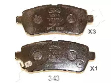 Комплект тормозных колодок, дисковый тормоз 50-03-343 ASHIKA