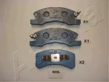 Комплект тормозных колодок, дисковый тормоз 50-06-609 ASHIKA - фото №1