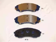 Комплект тормозных колодок, дисковый тормоз 50-0K-019 ASHIKA - фото №1