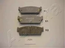 Комплект тормозных колодок, дисковый тормоз 51-01-124 ASHIKA - фото №1