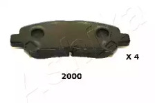 Комплект тормозных колодок, дисковый тормоз 51-02-2000 ASHIKA - фото №1