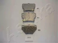 Комплект тормозных колодок, дисковый тормоз 51-02-203 ASHIKA